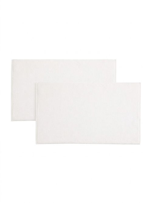 Turkish Cotton Bath Mat (set of 2) in White