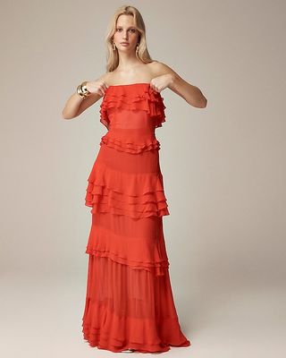 Collection Tiered Ruffle Dress in Chiffon