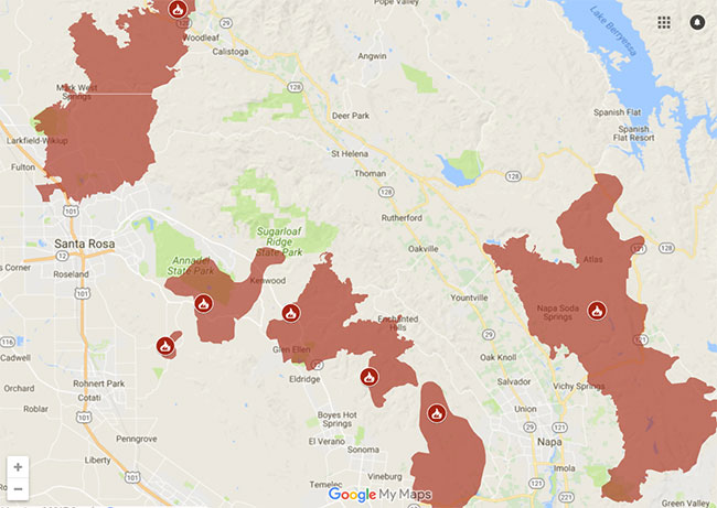 california fire map