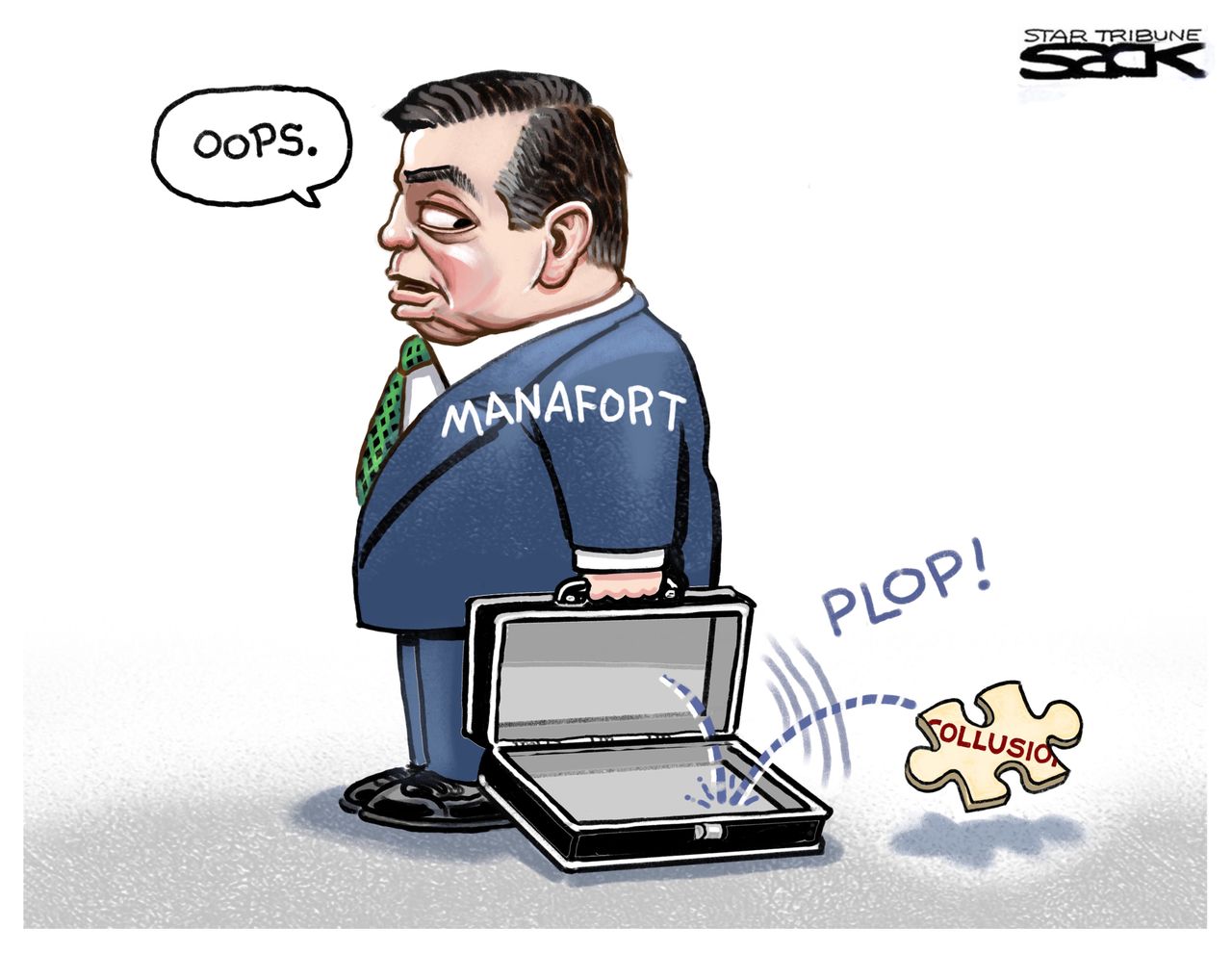 Political cartoon U.S. Paul Manafort russian collusion Mueller investigation