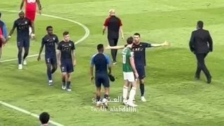 Cristiano Ronaldo argues with Jordan Henderson while playing for Al-Nassr against Al-Ettifaq