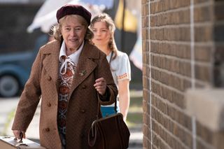 A still of Kathy Bates in the film The Miracle Club.