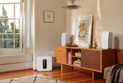 Sonos Sub in a living room