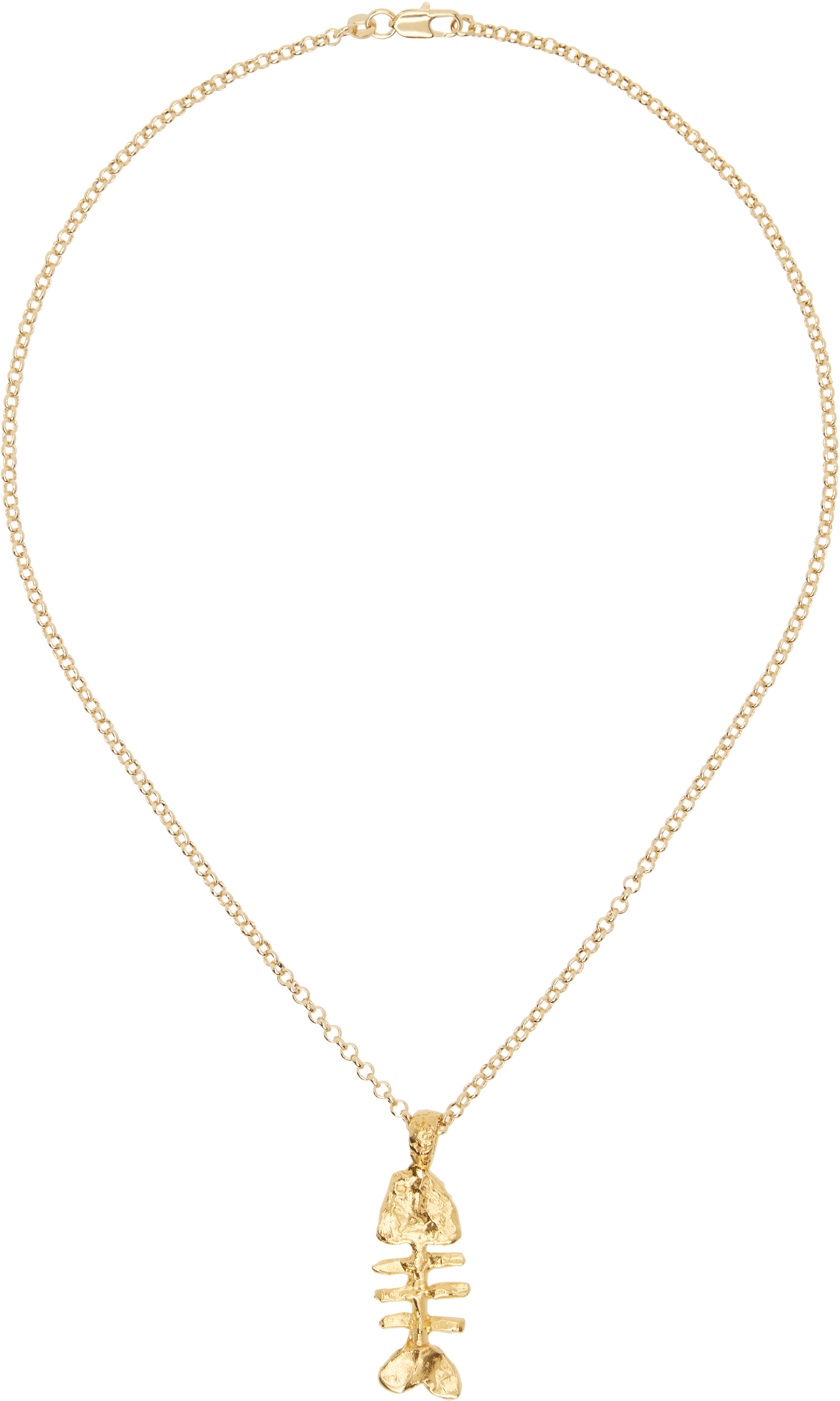 Gold 'the Silhouette of Summer' Necklace