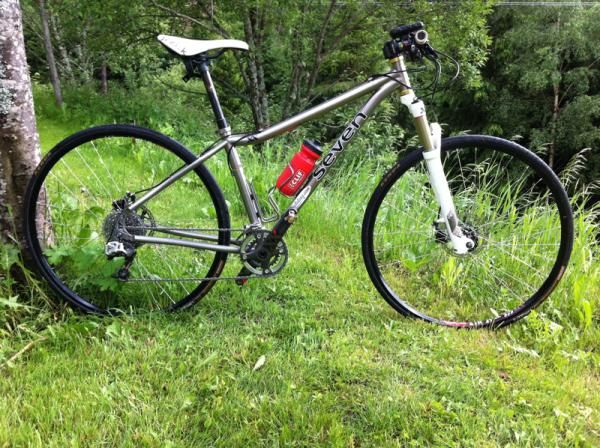 Mary's 29er set up for full road attack with Kenda Kriteriums.