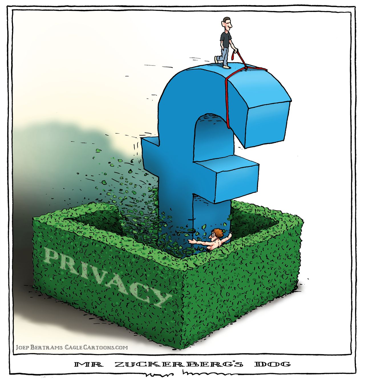 Political Cartoon U.S. Facebook Privacy Mark Zuckerberg 2020 presidential election