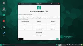 screenshot di Manjaro Linux