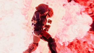 Marathon destroyer runner shell using shield to block explosive