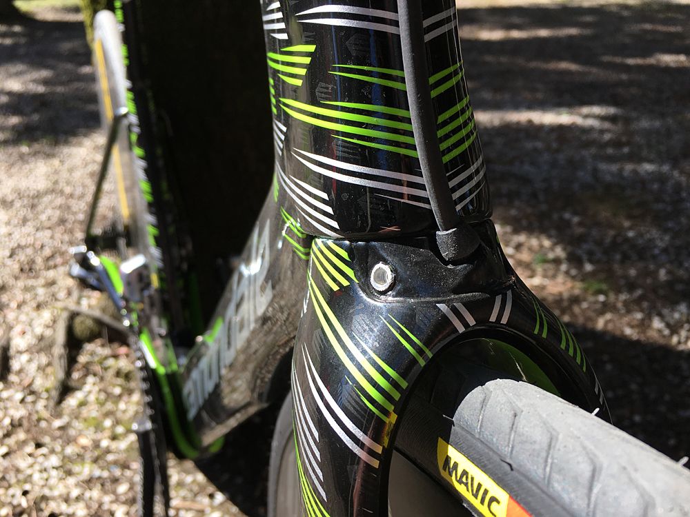 The Cannondale Super Slice disc TT bike on display at Tirreno-Adriatico