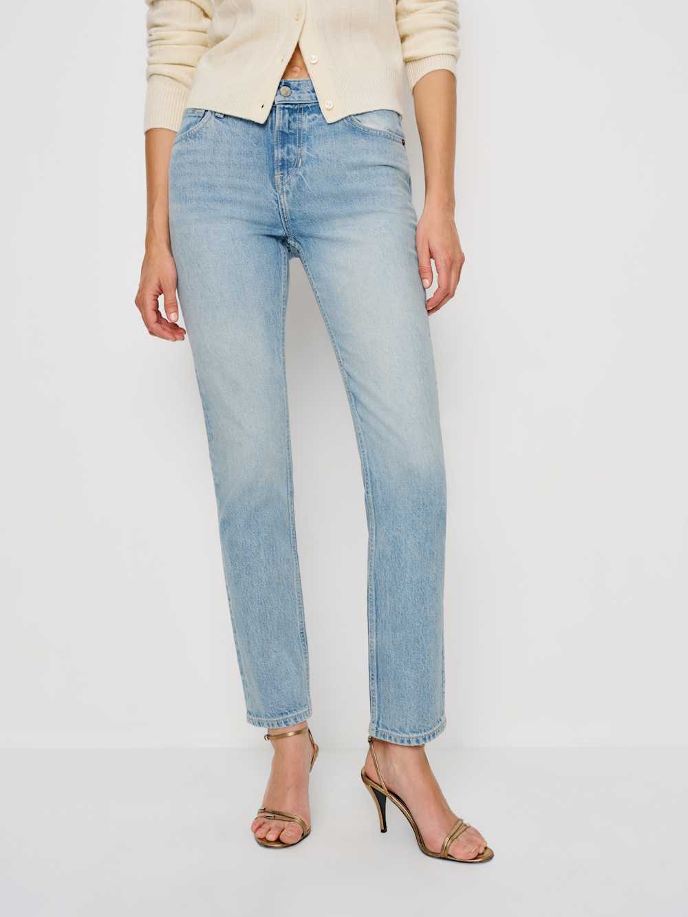 Luca Stretch Low Rise Slim Straight Cropped Jeans