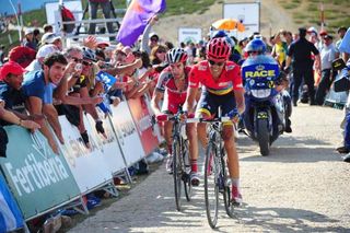 Alberto Contador (Saxo Bank-Tinkoff Bank) seals Vuelta victory.