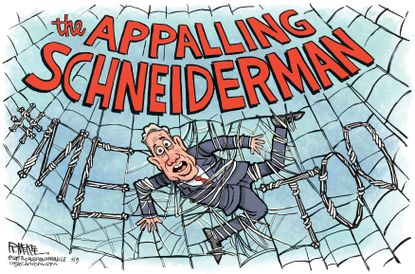 Political cartoon U.S. Eric Schneiderman MeToo accusations