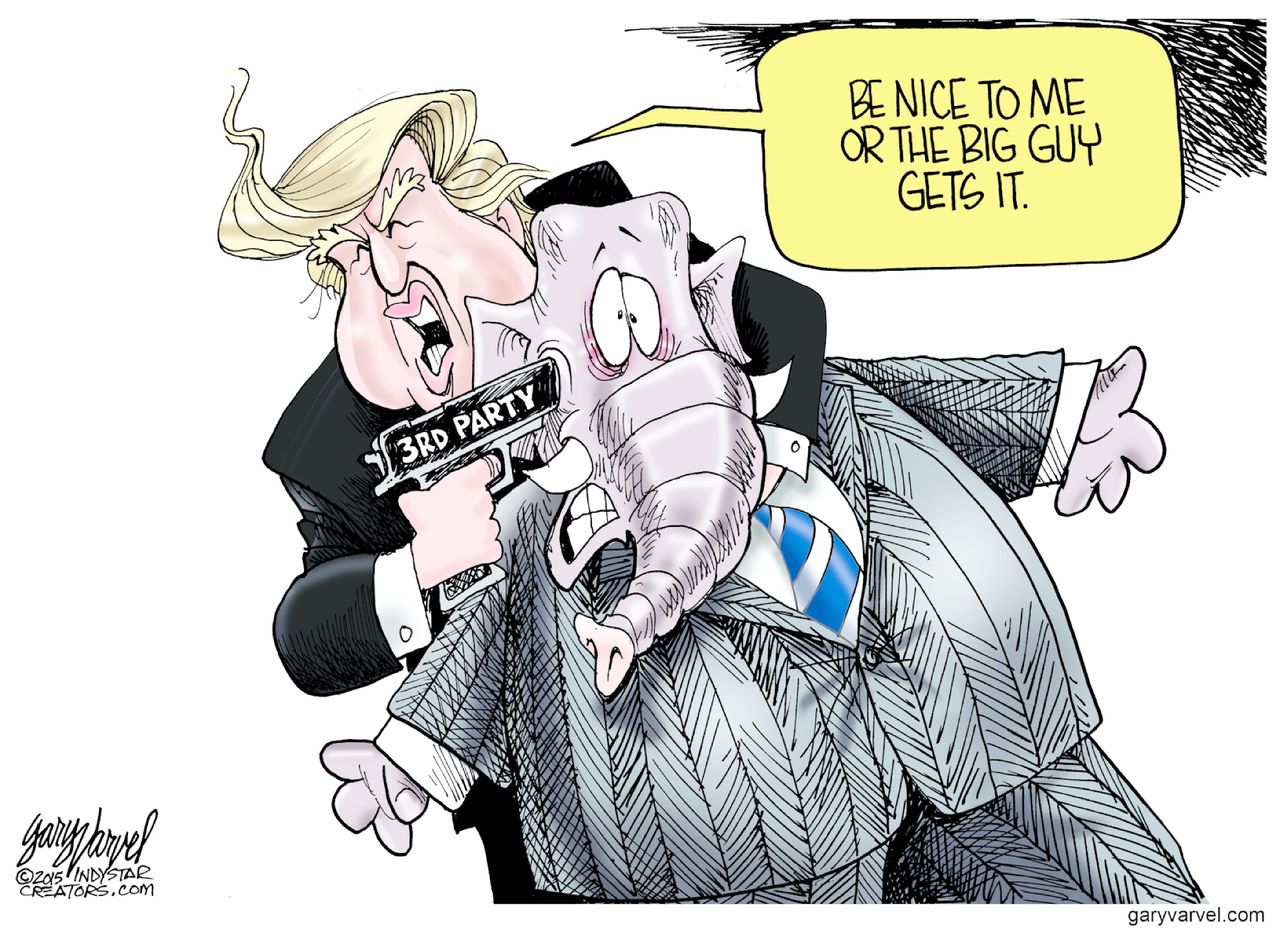 Political cartoon U.S. Trump 2016