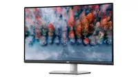 Dell 4K S3221QS Curved Monitor at an angle on a white background
