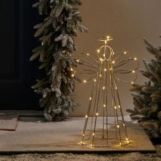 Light Up Metal Angel with Timer