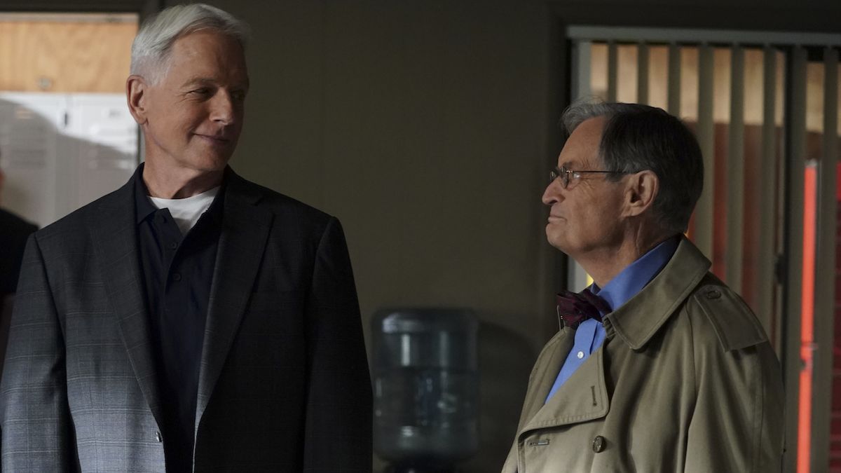 Mark Harmon and David McCallum in NCIS