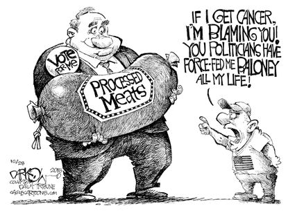 Editorial cartoon U.S. Processed Meat Politicians