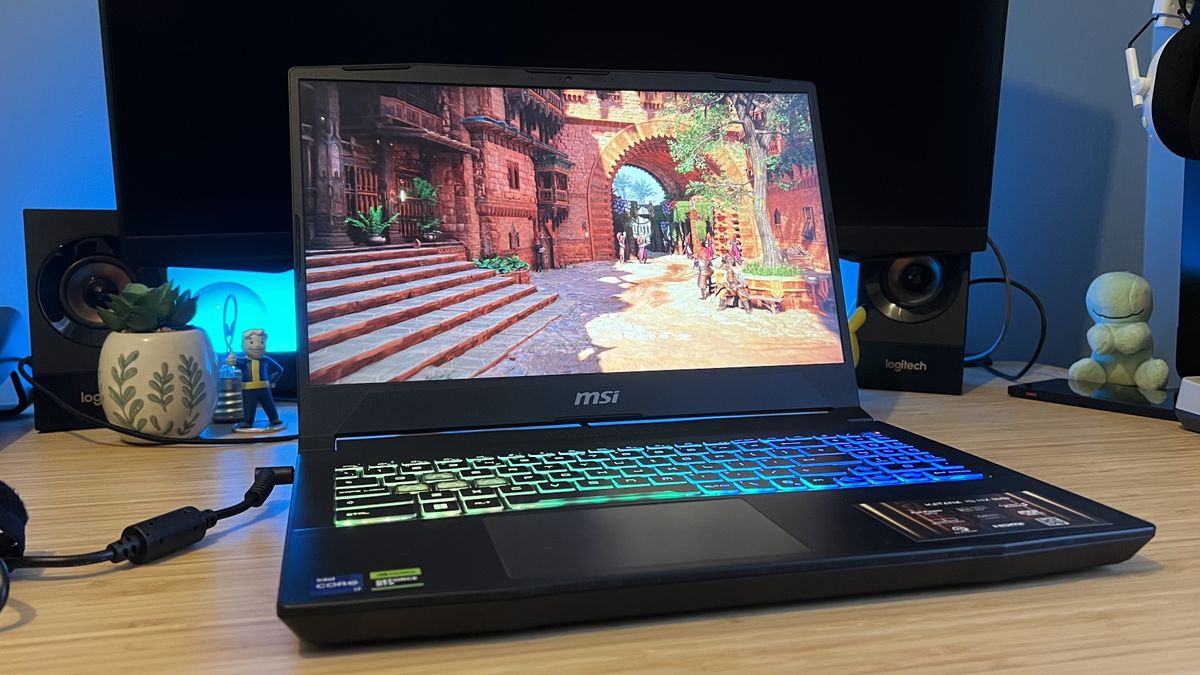 MSI Katana gaming laptop running Horizon Zero Dawn: Remastered