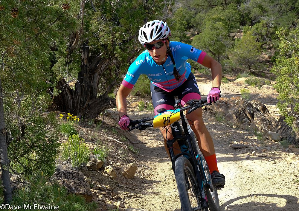 Accomplised cyclocross racer Courtenay McFadden (American Classic) was impressive on the mountain bike