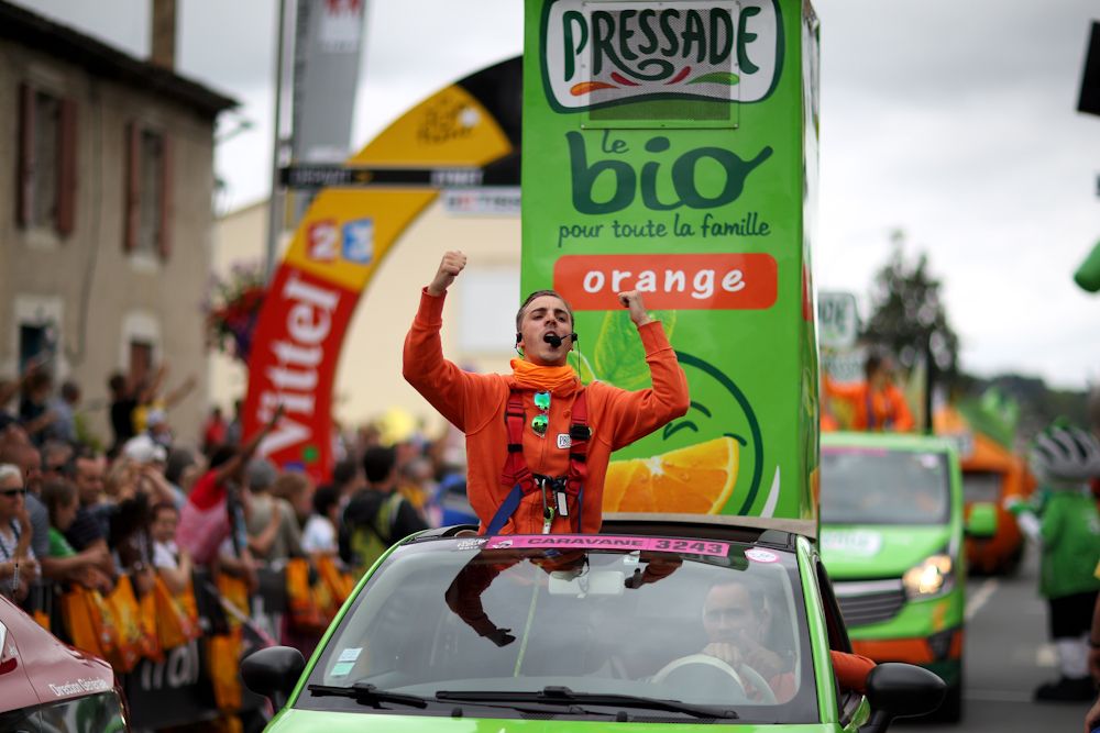 Keeping the crowd pumped up before the race flies into town