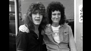 Eddie Van Halen and Brian May, in 1980