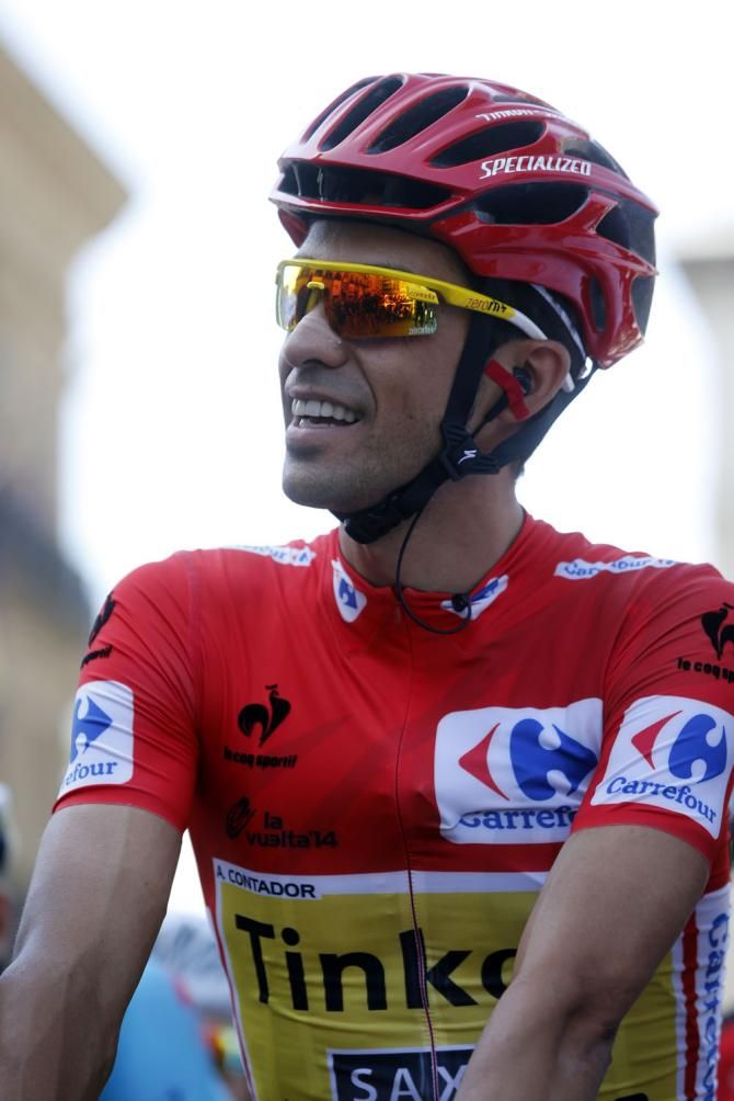 Alberto Contador (Tinkoff - Saxo) at the start of stage 11