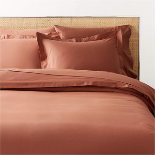 Warm brown cotton bedding