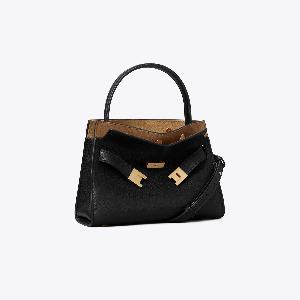 Petite Lee Radziwill Double Bag in Black, Size Os