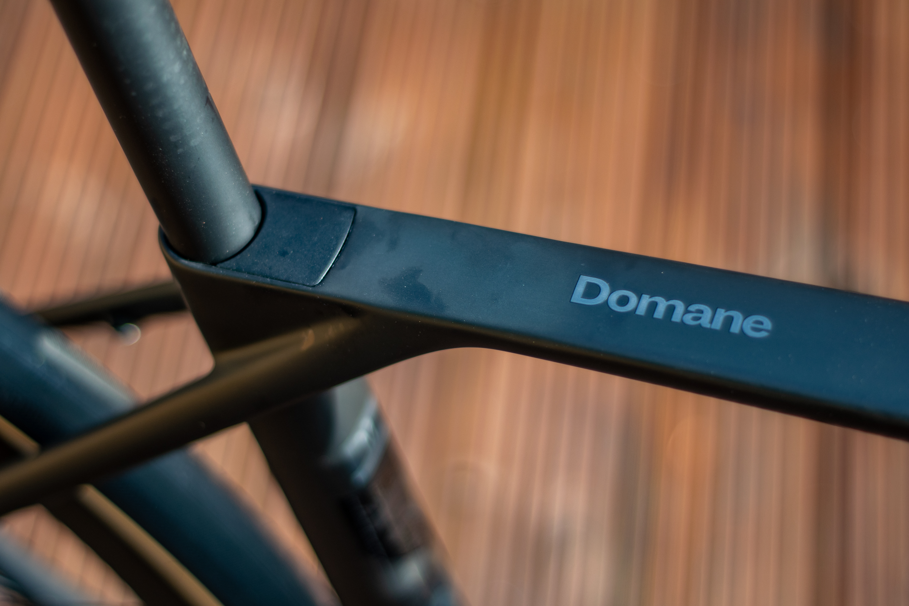 A black Trek Domane SLR 7 AXS