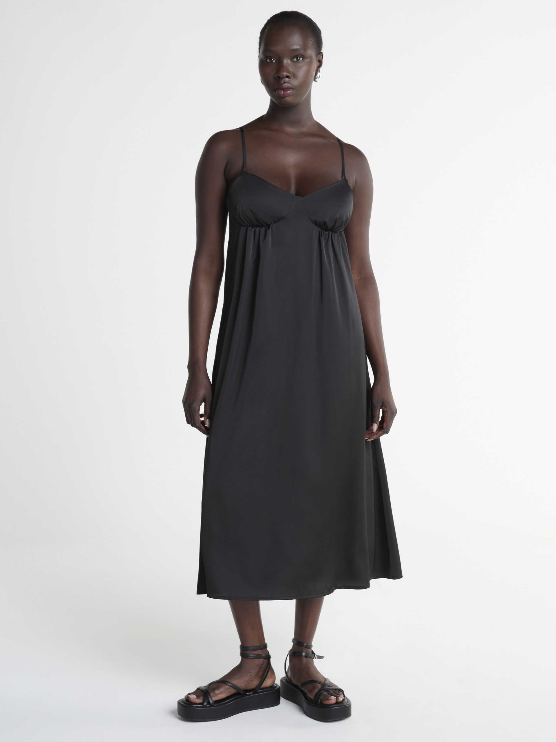 Scoop, Satin Maxi Slip Dress