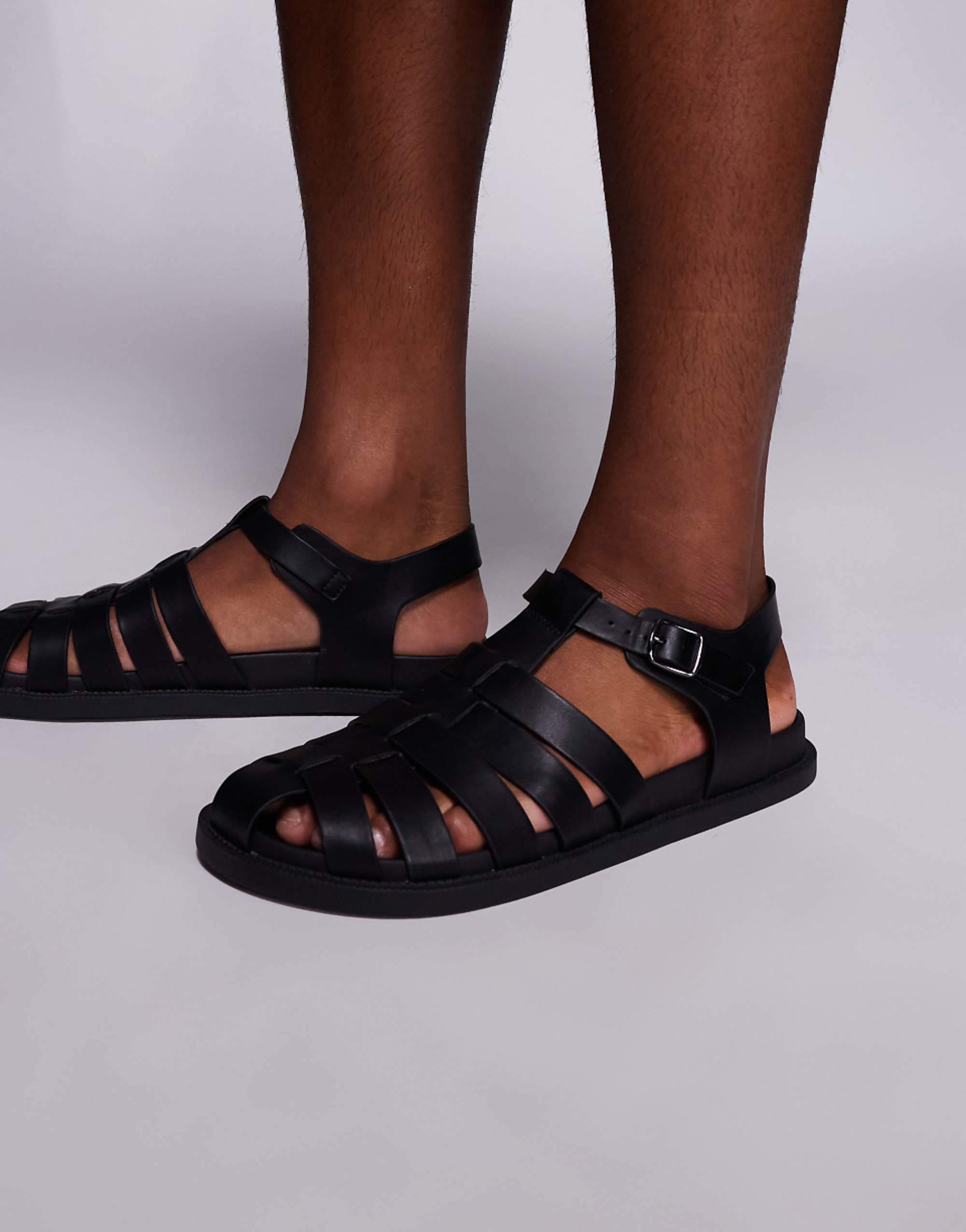 Asos Design Fisherman Sandals in Black