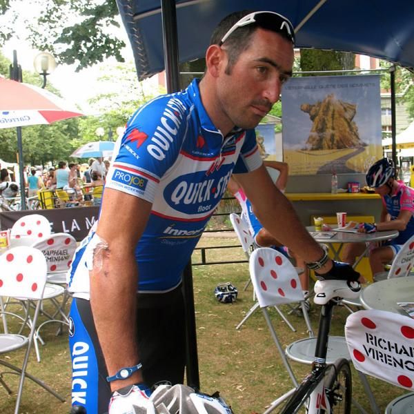 Former leader of the mountains classification J&eacute;r&ocirc;me Pineau (Quick Step)