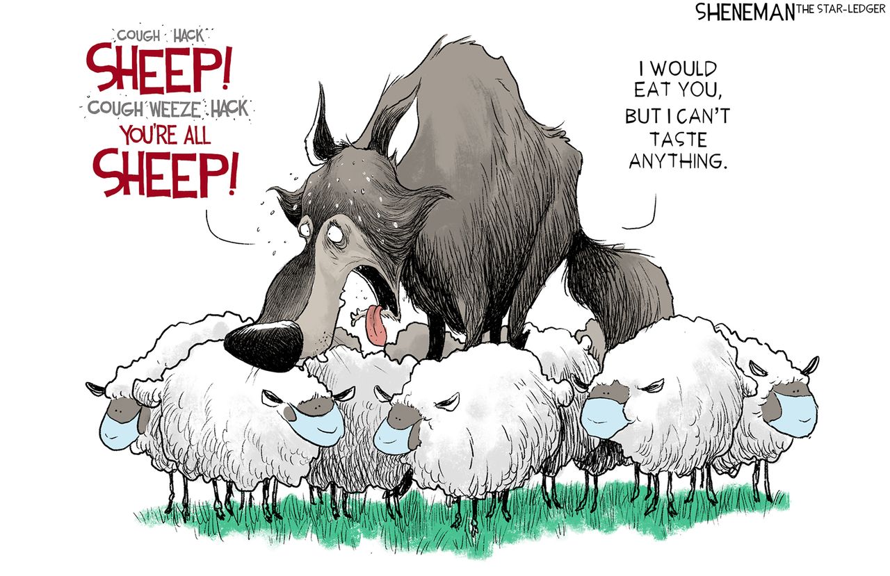 Editorial Cartoon U.S. wolf sheep covid&amp;amp;nbsp;