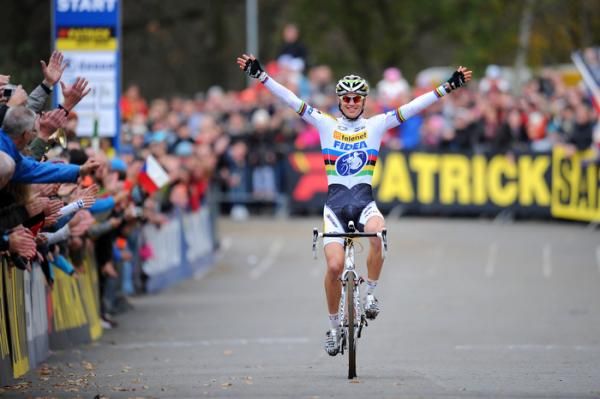 World Champion Zdenek Stybar enjoys a World Cup round victory.