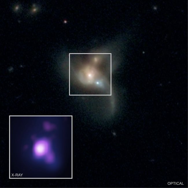(Image credit: X-ray: NASA/CXC/George Mason Univ./R. Pfeifle et al.; Optical: SDSS & NASA/STScI)