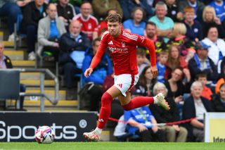 Neco Williams of Nottingham Forest is playing during the Pre-season Friendly match between Chesterfield and Nottingham Forest at the SMH Group stadium in Chesterfield, England, on Saturday, July 13, 2024. (Photo by MI News/NurPhoto via Getty Images) Manchester United target Liverpool