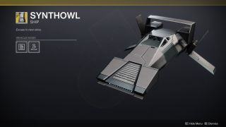 Destiny 2 Synthowl ship