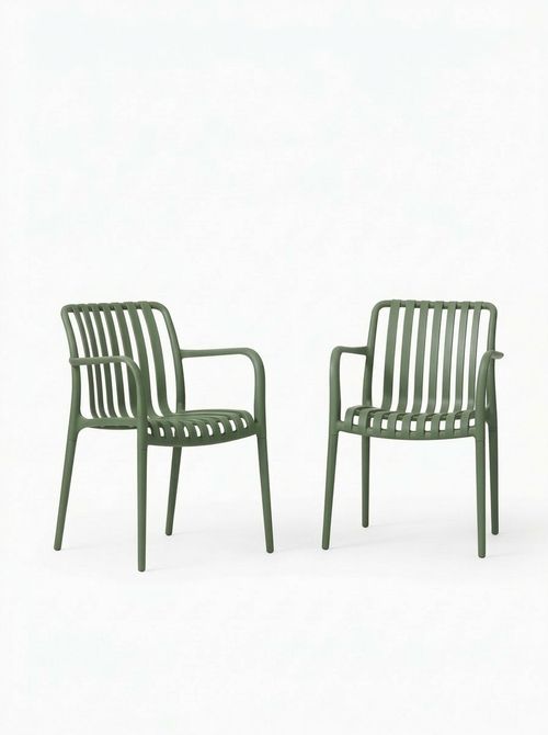 Edgeworth Armchair Set of 2, Forest Green