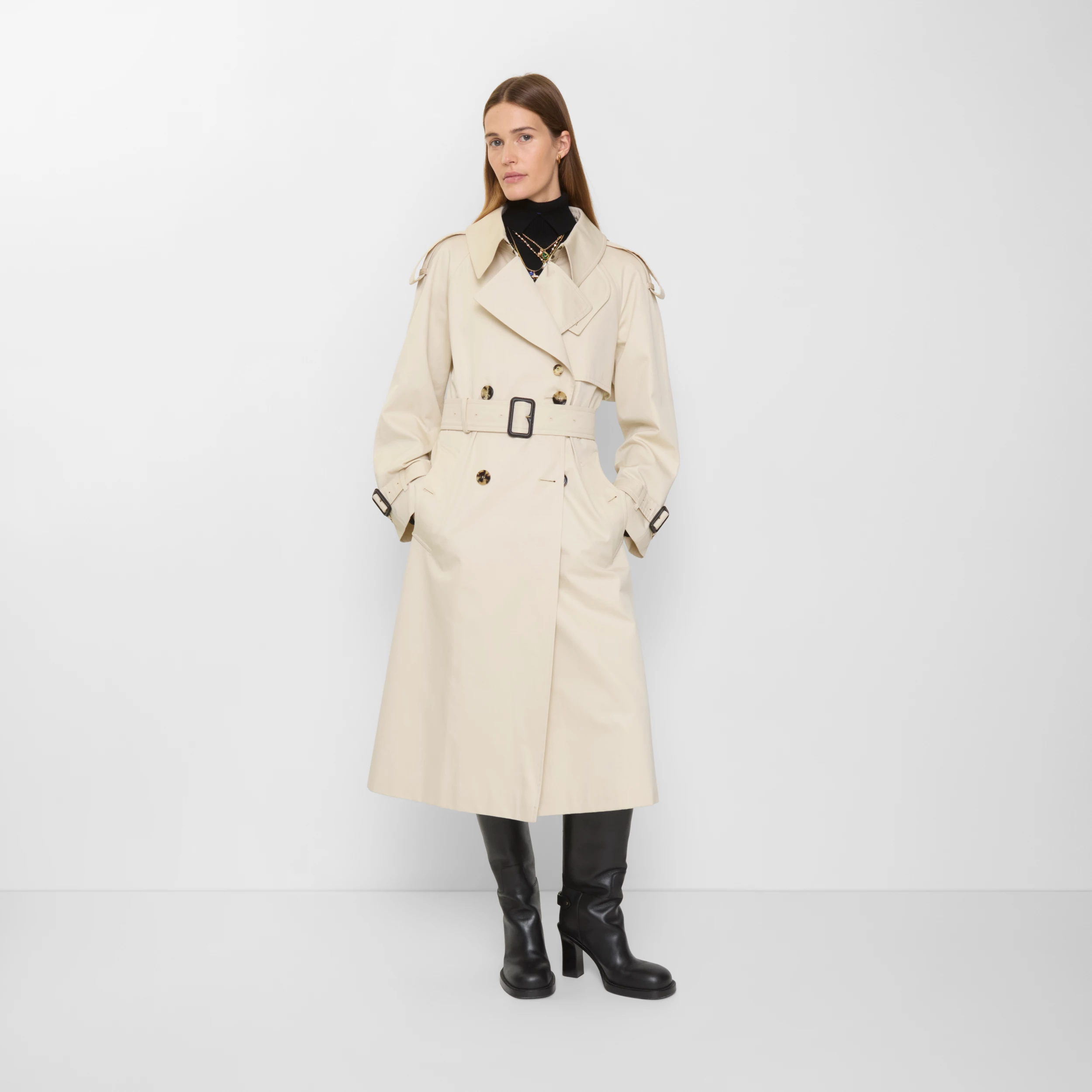 Burberry, Long Gabardine Fitzrovia Trench Coat