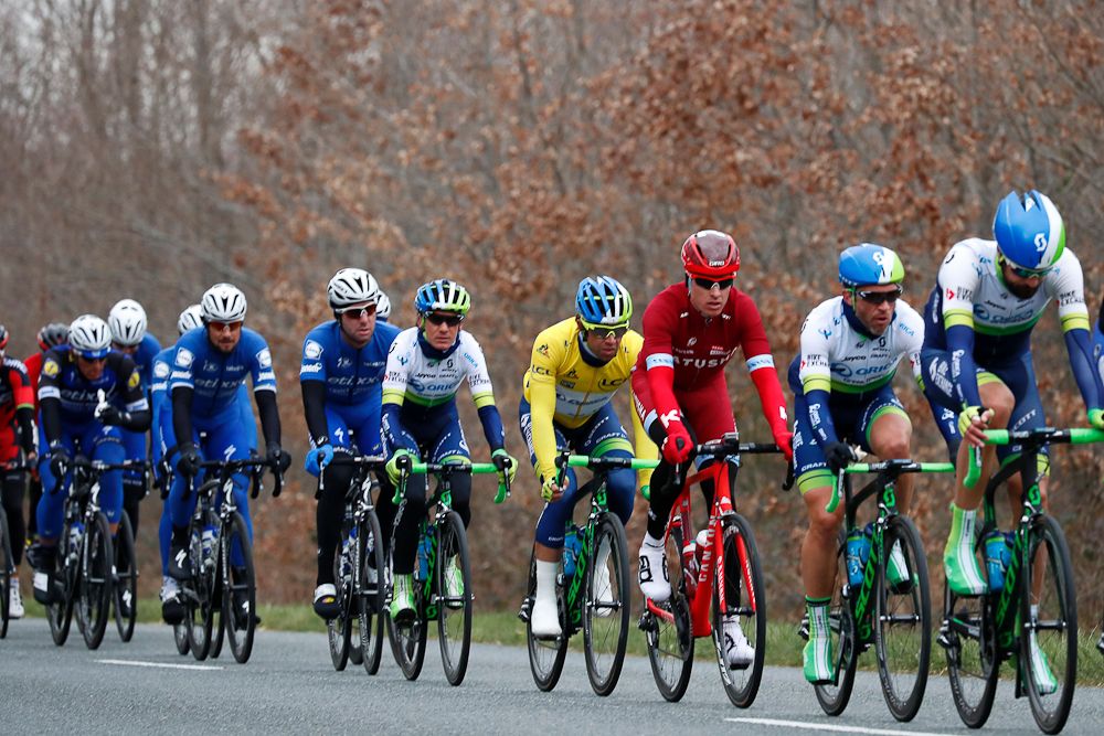 The peloton in action during stage 2 at Paris-Nice.