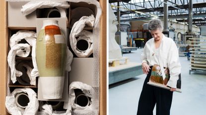 Hella Jongerius in a ceramics factory