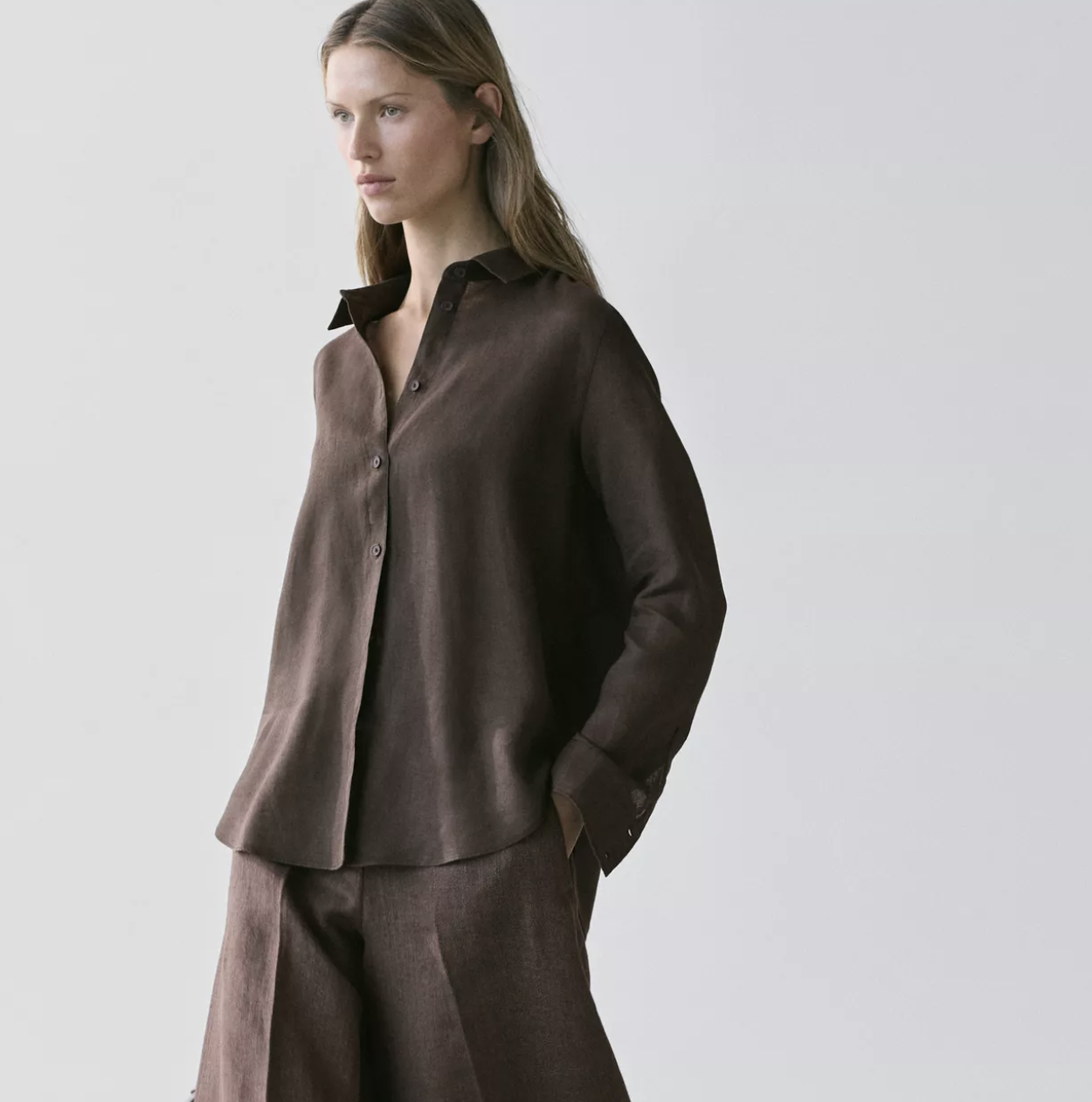 Massimo Dutti, Flowing 100% Linen Shirt