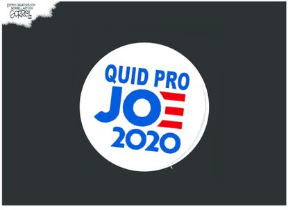 Political Cartoon U.S. Biden quid pro quo