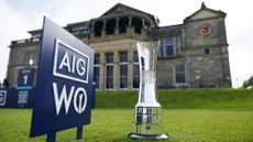 The AIG Women's Open trophy at the Old Course St. Andrews