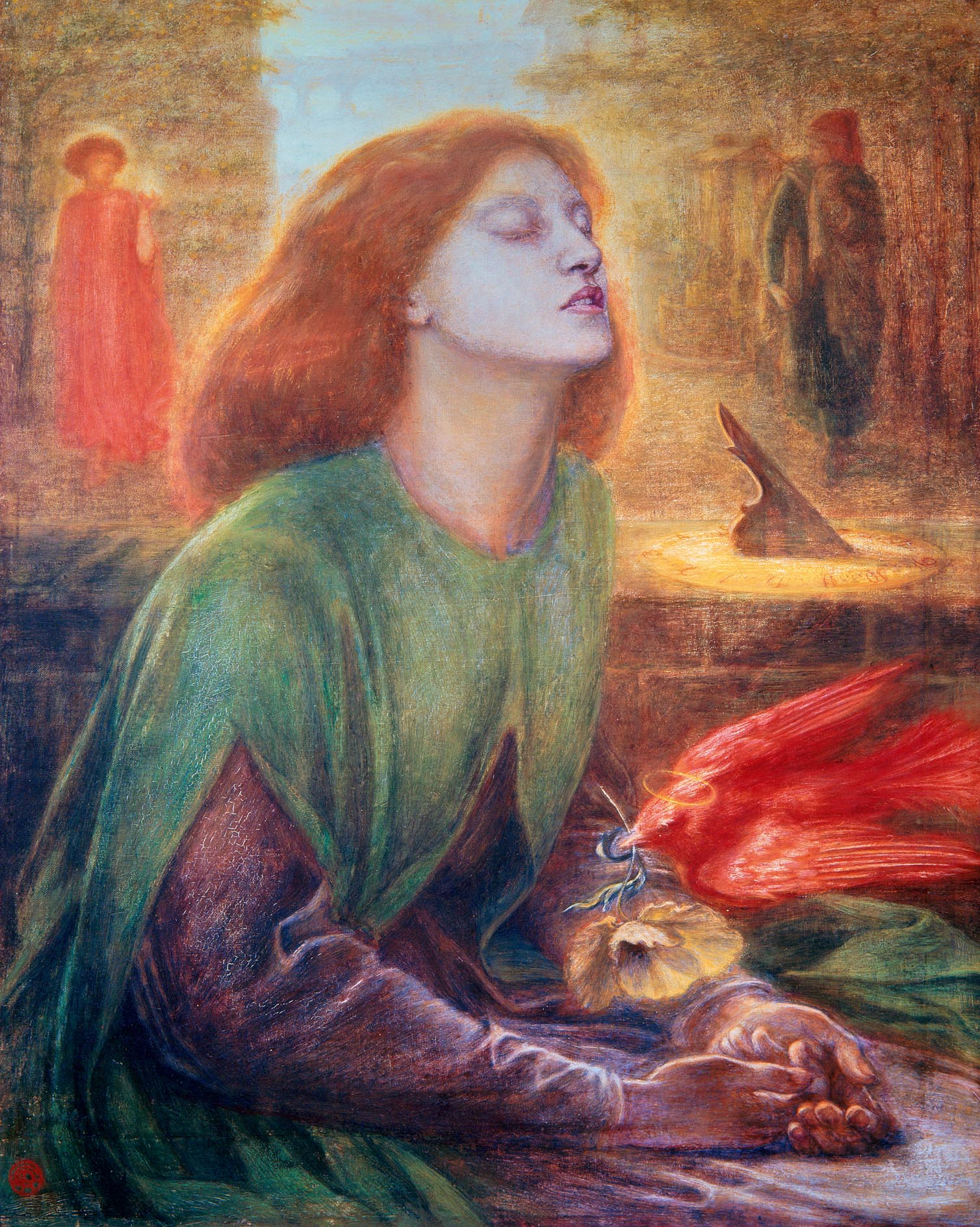 La Vita Nuova, 1863, epitomises Dante Gabriel Rossetti’s penchant for painting beautiful women, dubbed ‘stunners’.