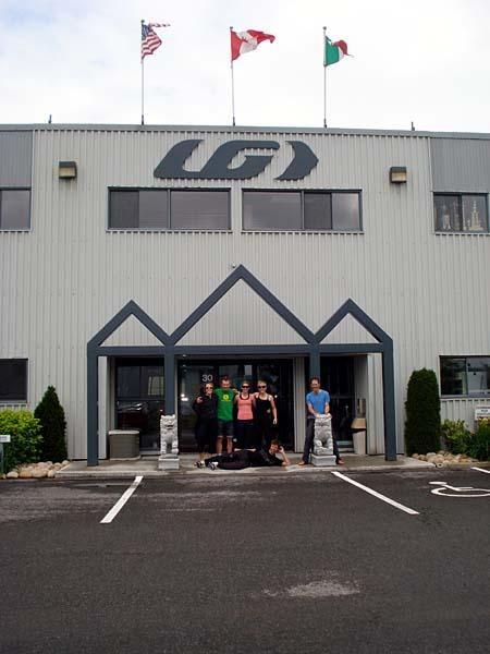 The TORQ team outside Louis Garneau headquarters in Quebec City, just before picking up shoes and goodies on our drive to Mont Sainte-Anne.
