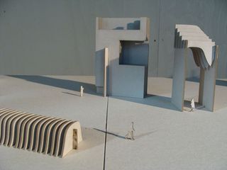 Small-scale architectural models inspired by displaced boats and shipwrecks