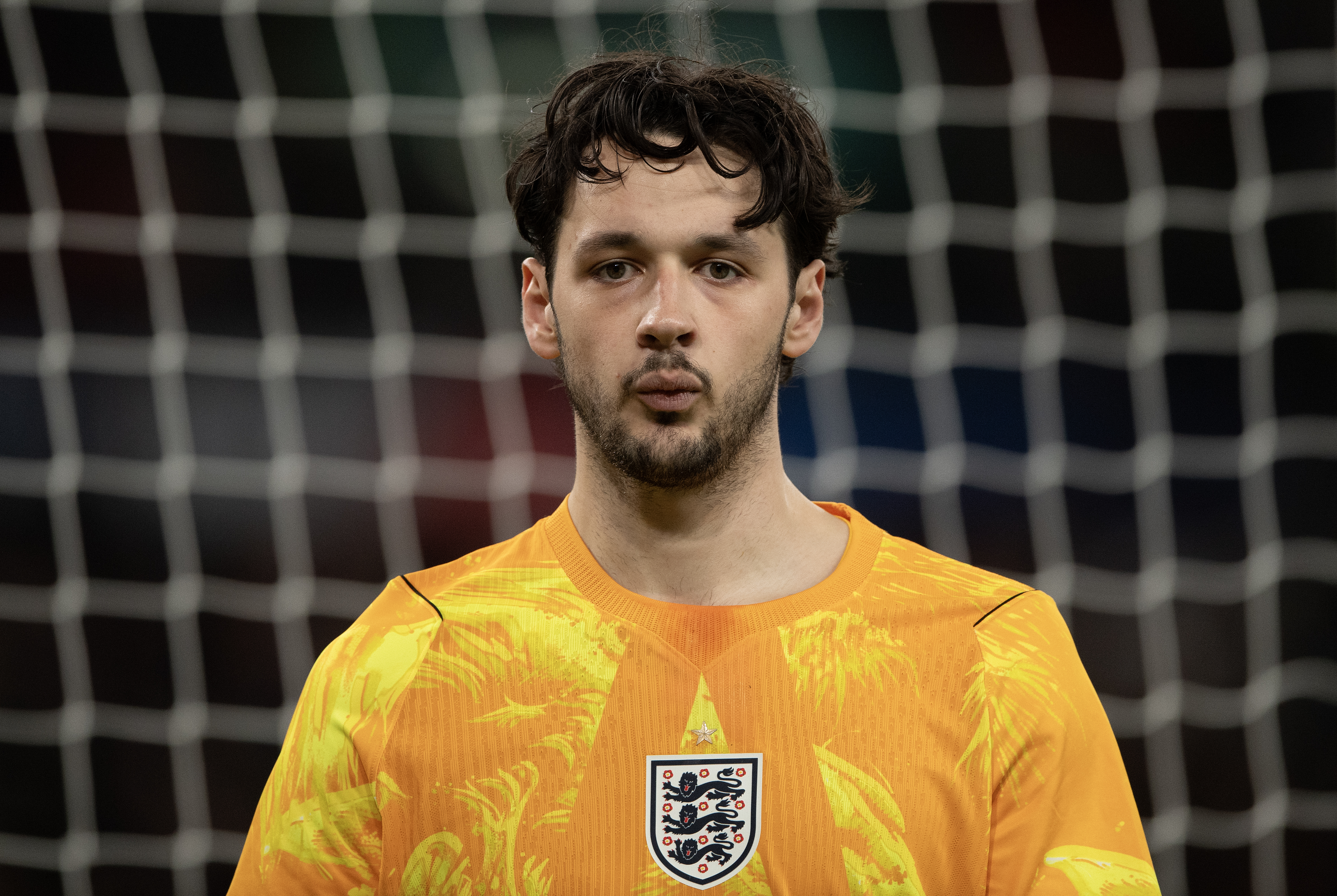 James Trafford representing England against Uruguay last month