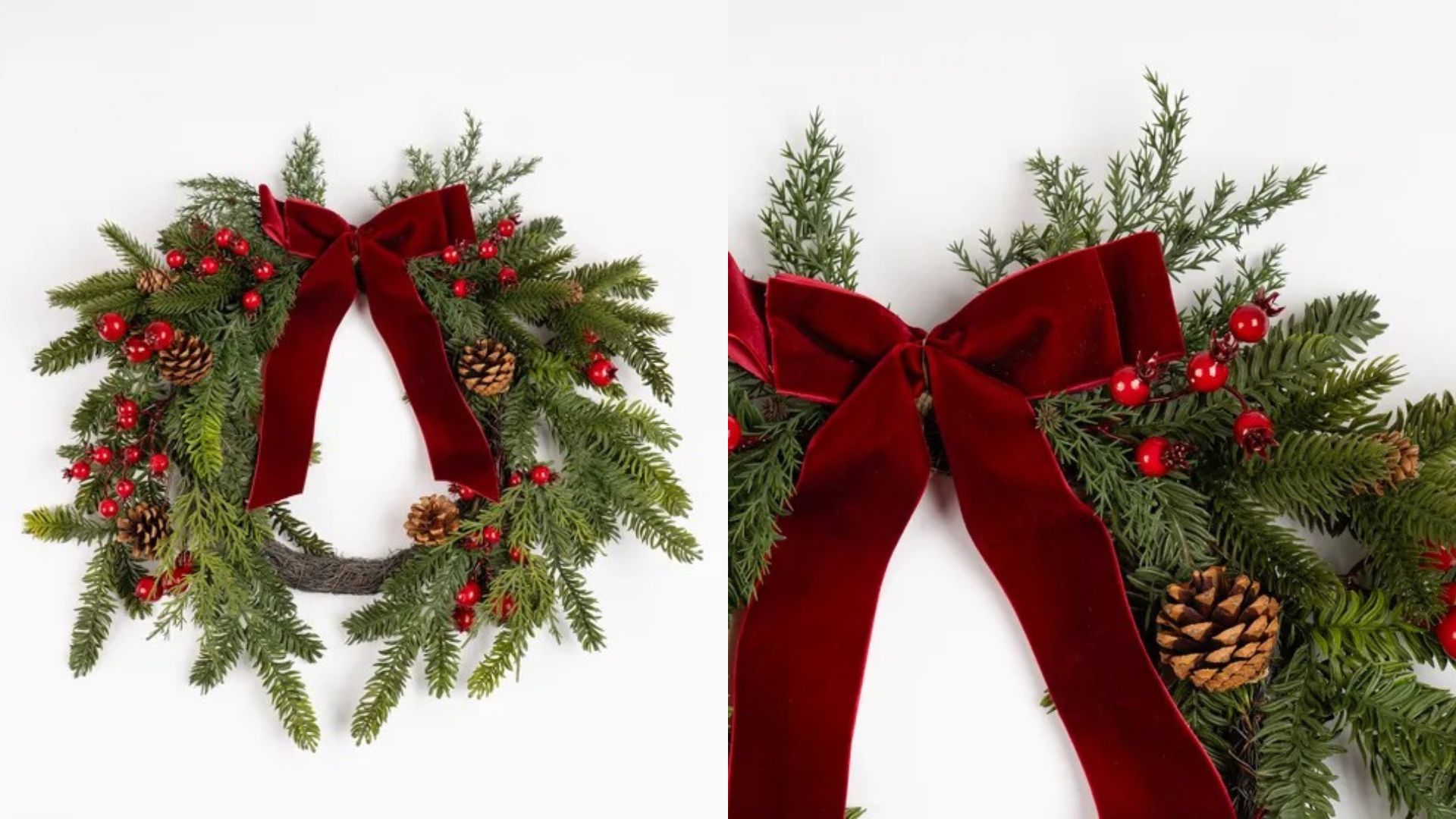 red bow wreath 