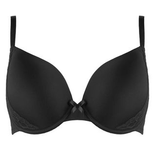 bras vs bralettes a cut out image of a black t-shirt bra